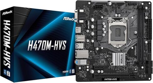 معالجات ASRock H470M-HVS DDR4 2933 ميجا هرتز من الجيل العاشر Intel® Core™ (مقبس 1200) 4 USB 3.2 Gen1 HDMI D-Sub in Kuwait