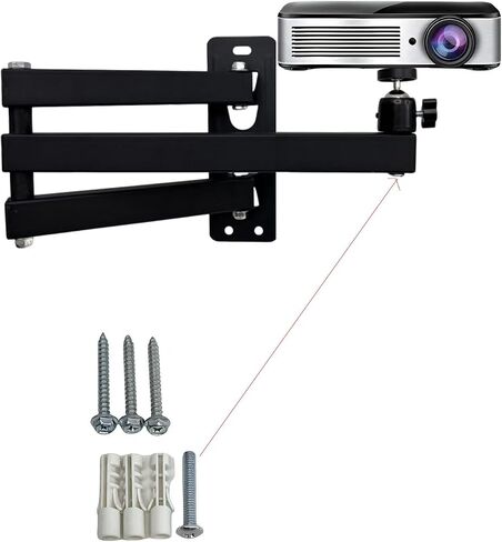 Foldable Projector Wall Mount Universal Ceiling Wall Projector Mount Stand Projectors Bracket,1/4" Screw Size (Wall Mount) (8.46in) in Saudi Arabia