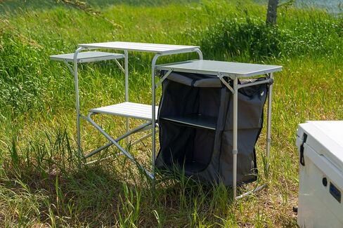 MOUNTAIN SUMMIT GEAR Camping Roll Top Kitchen Made from Weather-Resistant Aluminum (By Caddis Sports) in Kuwait