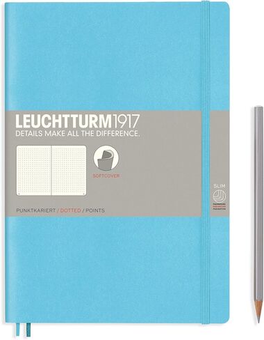 LEUCHTTURM1917 - Notebook Softcover Composition B5-123 Numbered Pages for Writing and Journaling (Plain, Powder) in Kuwait