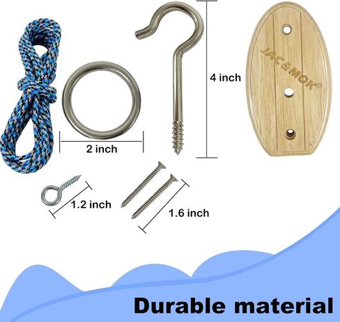 Hook and Ring Toss Game Swing Target Game DIY Kit -Stainless Steel Ring, Polyester Rope and Hardware in Saudi Arabia