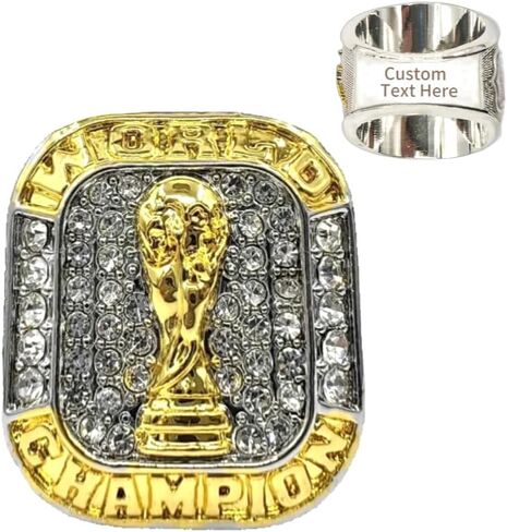 Customize Soccer Football Championship Rings Trophies with Display box in Saudi Arabia