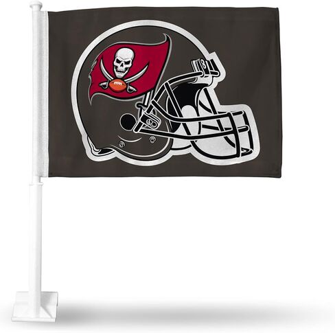 Rico Industries NFL Carolina Panthers - Black Car Flag with included Pole 16 x 19.5-" in Saudi Arabia
