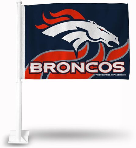 Rico Industries NFL Carolina Panthers - Black Car Flag with included Pole 16 x 19.5-" in Saudi Arabia