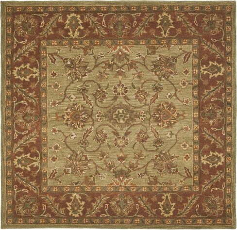 مجموعة SAFAVIEH Golden Jaipur مقاس 2'3" x 12' أخضر / صدئ GJ250A سجادة عداء تقليدية مصنوعة يدويًا من الصوف الفاخر in Saudi Arabia