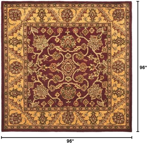 مجموعة SAFAVIEH Golden Jaipur مقاس 2'3" x 12' أخضر / صدئ GJ250A سجادة عداء تقليدية مصنوعة يدويًا من الصوف الفاخر in Saudi Arabia