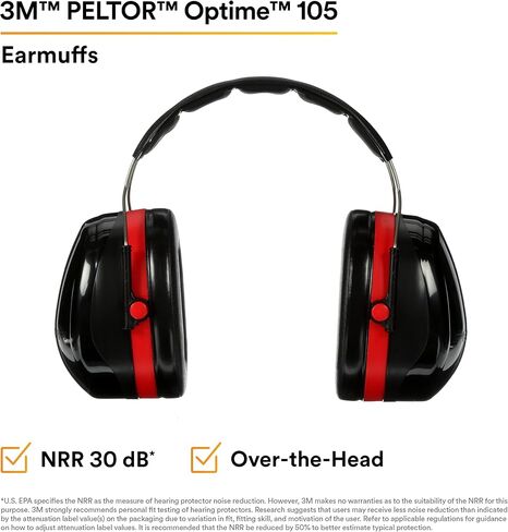 3M Peltor Optime 105 Behind-the-Head Earmuff, Factory, One Size in Saudi Arabia