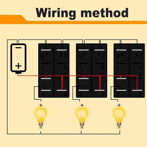 Weideer 12V 3 Gang Rocker Switch Box ON/Off Blue LED Rear Lights Rock Lights LED Light Bar تبديل صندوق لوحة التبديل مع مسامير مسبقة السلكية لقارب السيارة RV K-043-HZ-M077-3 in Kuwait