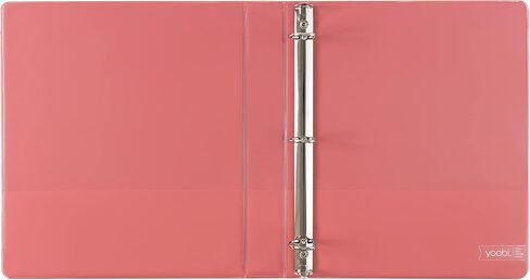 مجموعة مجلدات يوبي مقاس 1 بوصة - مجلدات ذات 3 حلقات مع جيبين - مثالية للمدرسة أو المكتب - تحمل ما يصل إلى 220 ورقة - 4 عبوات - فلامنغو in Kuwait