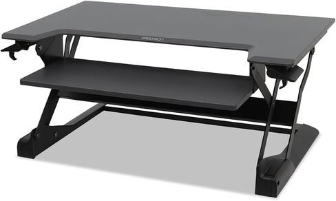 Ergotron – WorkFit-TL Standing Desk Converter, Dual Monitor Sit Stand Desk Riser for Tabletops – 37.5 Inch Width, Black in Saudi Arabia