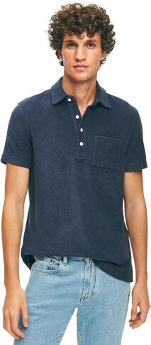 Brooks Brothers Men's Terry Cloth Crew Neck Short Sleeve Polo Shirt in Saudi Arabia