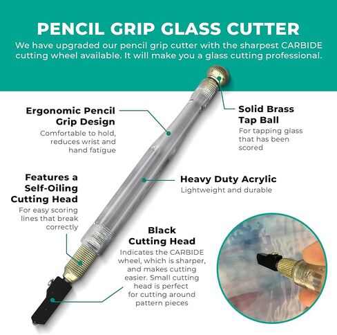 Professional Eleven Piece Mosaic Glass Toolkit: Dual Wheel Carbide Cutter, Tile Nipper, 1" Running Pliers, Pistol Grip Cutter, Precision Tweezers, Safety Glasses and Sponges - Craft Perfection! in Kuwait