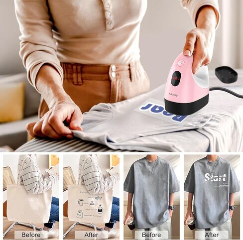 آلة ضغط حراري صغيرة، مكبس حديد صغير لنقل الحرارة، 3 إعدادات للحرارة ودرجة حرارة مرئية، مكبس حراري محمول سهل للحرف اليدوية، القمصان، القبعات، الأحذية، الحقائب، القبعات ومشاريع الفينيل الصغيرة (أزرق) in Kuwait