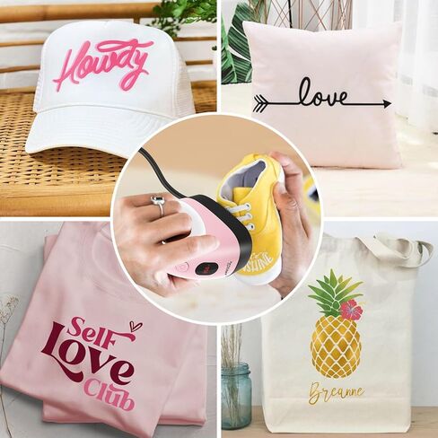 آلة ضغط حراري صغيرة، مكبس حديد صغير لنقل الحرارة، 3 إعدادات للحرارة ودرجة حرارة مرئية، مكبس حراري محمول سهل للحرف اليدوية، القمصان، القبعات، الأحذية، الحقائب، القبعات ومشاريع الفينيل الصغيرة (أزرق) in Kuwait