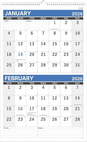 2024-2025 Wall Calendar - 3-Month Wall Calendar Display (Folded in a Month), April 2024 - July 2025, 11" x 26", 3 Month Calendar - Haze Blue in Saudi Arabia