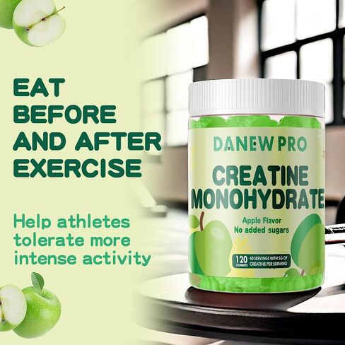 DANEW PRO Creatine Monohydrate Gummies 5000mg for Men & Women, Chewables Creatine Monohydrate Supplement(120 Count)-Blueberry Flavor in Saudi Arabia