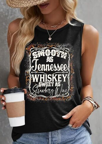 Women Country Music Sleeveless Tank Tops Funny Letter Vacation Tanks Summer Casual Beach Holiday Shirt in Saudi Arabia
