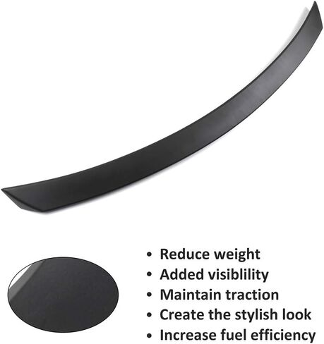 SCITOO Black ABS Rear Trunk Spoiler Wing Replacement fit for2008-2017 for Mitsubishi Lancer EVO 10 in Saudi Arabia