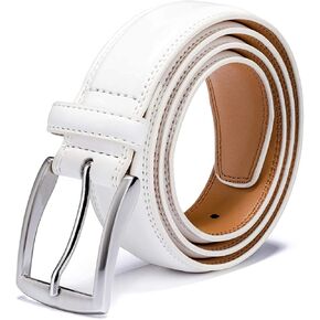 فستان KM Legend للرجال من الجلد الطبيعي - كلاسيكي وعصري للعمل وحزام كاجوال - - 48 US in Kuwait