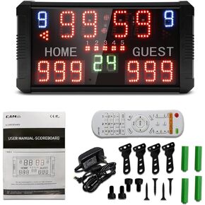 GAN XIN LED لوحة النتائج المحمولة على الطاولة احترافية 14/24 ثانية لوحة النتائج الرقمية الإلكترونية لكرة السلة والبيسبول/كرة القدم/التنس in Kuwait
