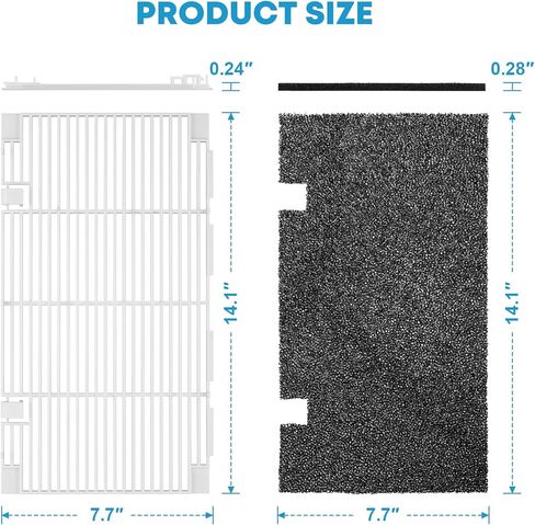 شبكة مكيف الهواء Kohree RV A/C، غطاء مكيف الهواء بفلتر RV AC، غطاء فتحة تهوية مكيف الهواء ثنائي الحزمة لـ Dometic 3104928.019، قطع غيار RV Camper - عبوتان مع 4 وسادة فلتر in Kuwait