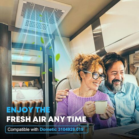 شبكة مكيف الهواء Kohree RV A/C، غطاء مكيف الهواء بفلتر RV AC، غطاء فتحة تهوية مكيف الهواء ثنائي الحزمة لـ Dometic 3104928.019، قطع غيار RV Camper - عبوتان مع 4 وسادة فلتر in Kuwait