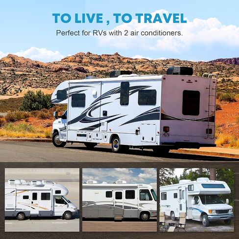 شبكة مكيف الهواء Kohree RV A/C، غطاء مكيف الهواء بفلتر RV AC، غطاء فتحة تهوية مكيف الهواء ثنائي الحزمة لـ Dometic 3104928.019، قطع غيار RV Camper - عبوتان مع 4 وسادة فلتر in Kuwait