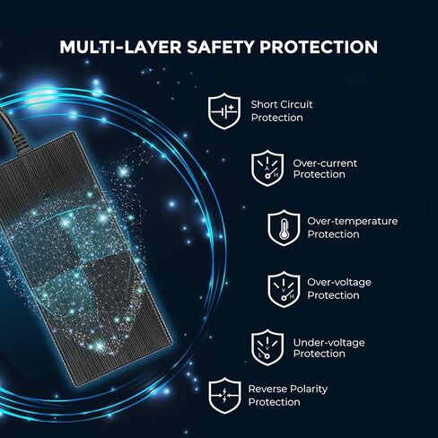 Renogy 12V 20A AC-to-DC شاحن بطارية محمول التوصيل والتشغيل مع مقاطع التمساح 12AWG لبطاريات فوسفات الليثيوم والحديد in Kuwait