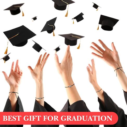 Ferreve 75 Pcs Graduation Bracelet Set 2024 Adjustable Compass Bracelets Graduation Cards Senior College High School Class Cheer Gifts for Classmates School Grad Gifts in Saudi Arabia