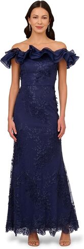 Adrianna Papell Women's Floral Ruffle Gown in Kuwait