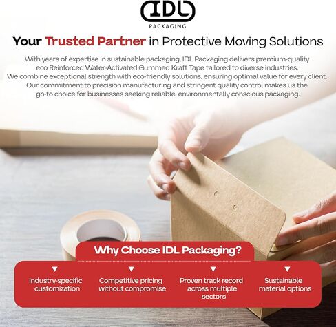 IDL Packaging - T-930-S Dispenser + 2 Rolls of Water-Activated (Gummed) Tape, Reservoir & Moister Brush in Kuwait