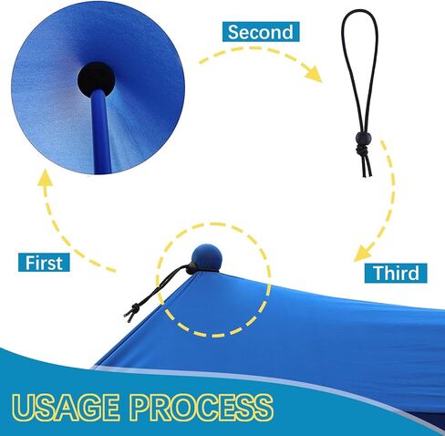 UMARDOO Family Beach Tent Extra Replacement Aluminum Foldable Poles, Portable Telescoping Tent Poles for Awnings Canopy (2pc) in Kuwait