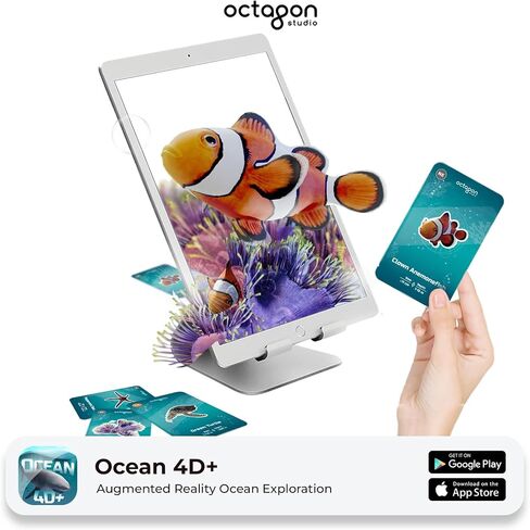 Octagon Studio Space 4D+ Augmented Reality Cards: 26 Space-Themed Cards, Companion App, VR Tour, 17 Languages in Saudi Arabia