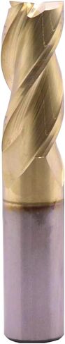 BestParts High Performance Solid Carbide End Mill for Aluminum - ZRN Coated, 37 Degree Helix, 3 Flute, HRC55, 3/16" Cutting and Shank Diameter, 5/8" Length of Cut, 2" Overall Length, Square End in Saudi Arabia
