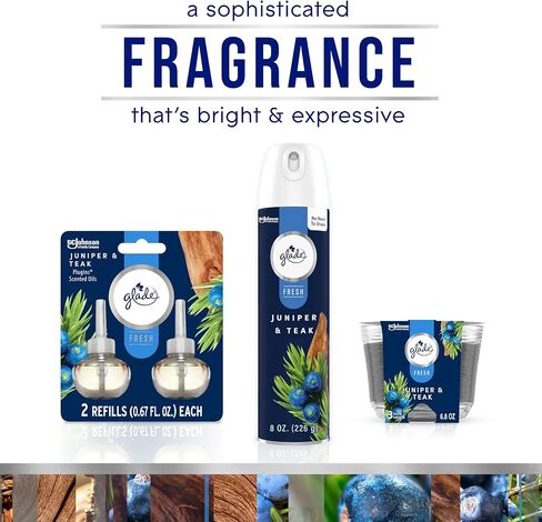Glade Candle Yuzu & White Peach, Fresh Collection, Fragrance Candle Infused with Essential Oils, Air Freshener Candle, 3-Wick Candle, 6.8 Oz in Saudi Arabia