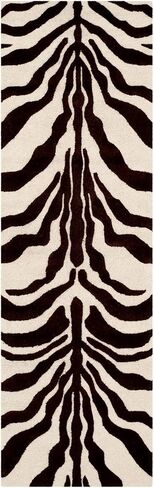 SAFAVIEH Cambridge Collection Accent Rug - 2' x 3', Ivory & Dark Grey, Handmade Animal Print Wool, Ideal for High Traffic Areas in Entryway, Living Room, Bedroom (CAM709A) in Saudi Arabia
