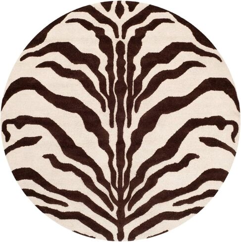 SAFAVIEH Cambridge Collection Accent Rug - 2' x 3', Ivory & Dark Grey, Handmade Animal Print Wool, Ideal for High Traffic Areas in Entryway, Living Room, Bedroom (CAM709A) in Saudi Arabia