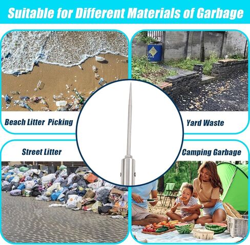 Trash Pickup Tool,48Inch Trash Picker Upper Grabber High-Duty Stainless Steels Tip Lightweight & Reinforcement Garbage Debris Nabber Litter Picker Grabber Durability Reacher Yard Stick in Kuwait