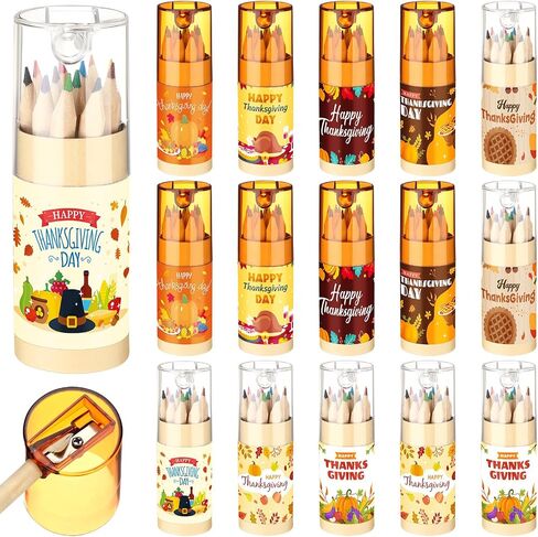 Fumete 15 Pack Halloween Colored Pencils with Sharpener Halloween Pencils Presharpened Coloring Pencils Halloween Themed Colored Pencil Set for Halloween Party Favors, 12 Count in Tube in Saudi Arabia