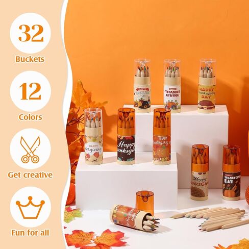 Fumete 15 Pack Halloween Colored Pencils with Sharpener Halloween Pencils Presharpened Coloring Pencils Halloween Themed Colored Pencil Set for Halloween Party Favors, 12 Count in Tube in Saudi Arabia