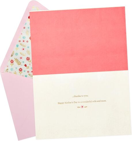 Hallmark Signature Mothers Day Card to Wife (Lucky Family) (799MBC1029) in Saudi Arabia
