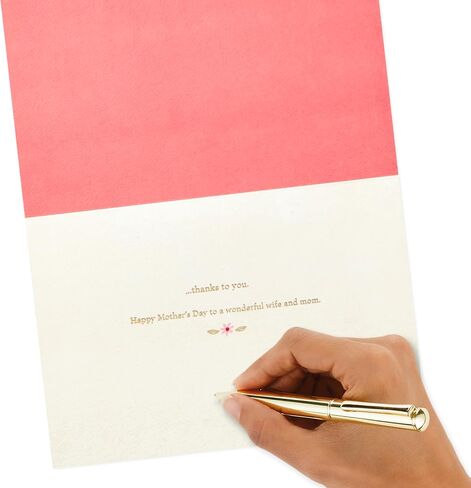 Hallmark Signature Mothers Day Card to Wife (Lucky Family) (799MBC1029) in Saudi Arabia