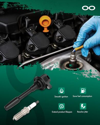 SCITOO 7 ignition coils + 7 iridium Spark Plugs with Ford F-150 2018-2021, Mustang 2018-2020 V8 5.0L for Cyl 1-2 4-8 UF835 in Kuwait