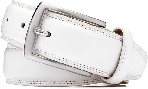 فستان KM Legend للرجال من الجلد الطبيعي - كلاسيكي وعصري للعمل وحزام كاجوال - - 48 US in Kuwait