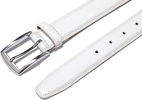 فستان KM Legend للرجال من الجلد الطبيعي - كلاسيكي وعصري للعمل وحزام كاجوال - - 48 US in Kuwait