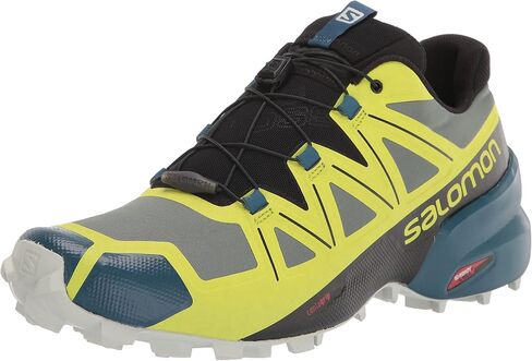 Salomon Speedcross 5 Trail Running Shoes for Men, Duck Green/Black/Evening Primrose, 11 in Saudi Arabia