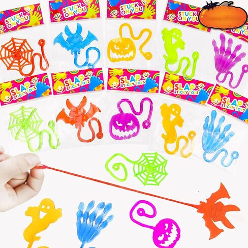 Halloween Sticky Hands Toys Gifts for Kids 20 PCS, Halloween Treats Non Candy Basket Goodie Bag Stuffer Fillers Party Favors Prizes for Toddlers, Halloween Trick or Treat Toys for Boys Girls in Saudi Arabia