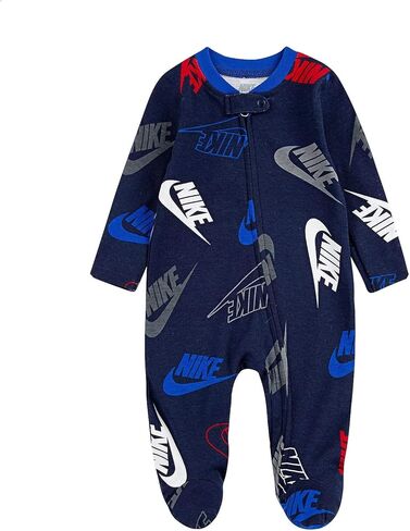 Nike Baby Boys' Footed Coveralls - Blue, 6 Months in Saudi Arabia