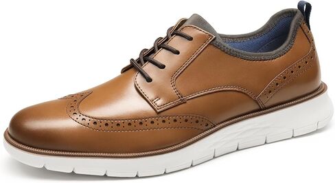 Cestfini White Dress Sneakers Men Casual Oxford Shoes Lightweight Office Sneakers Comfortable Business Wingtip Walking Shoes Mesh Breathable Knit Tennis Summer Shoes XXDX007M-RT-US-WHITE-12 in Kuwait