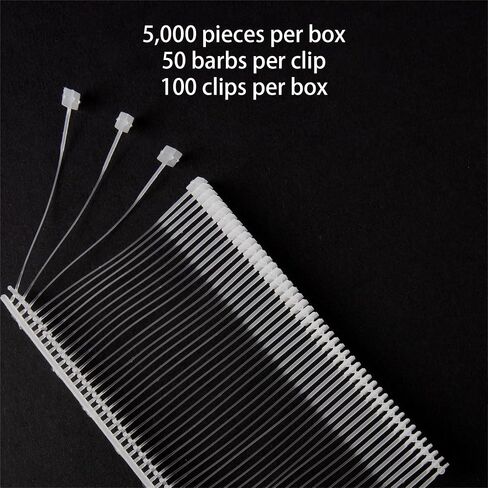 Perco 50mm Regular Plastic Tag Barbs, Suitable for Standard Tagging Gun, 5000 Pcs in Saudi Arabia